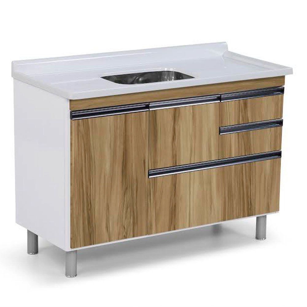 Armário Coliseu com 2 Gavetas + Gavetão para Cozinha 118,7 cm A.J.Rorato