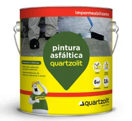 Impermeabilizante Pintura Asfáltica Acqua Preto 3,6 L Quartzolit Weber