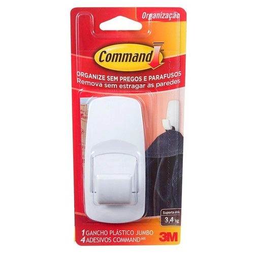 Gancho Design Command Jumbo Branco 3M