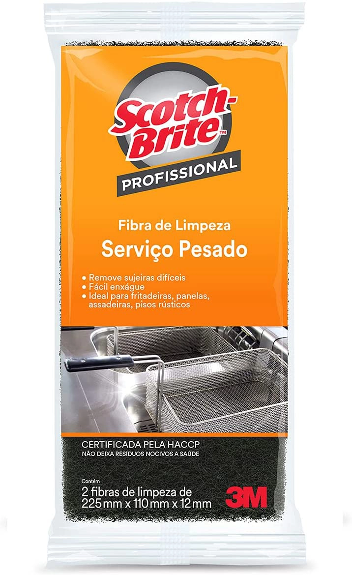 Fibra Multiuso Limpeza Pesada Scotch Brite com 2 Unidades 3M