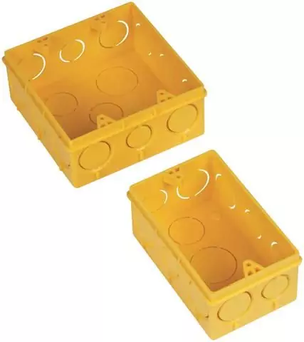 Caixa de Embutir 4x2 para Alvenaria Amarela Amanco