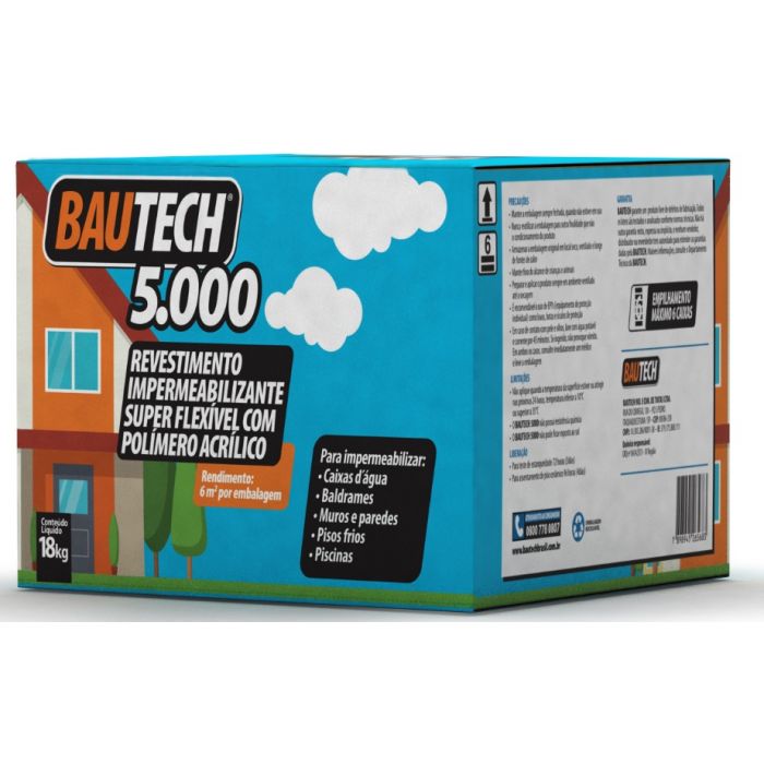 Argamassa Impermeabilizante Bautech Top Lastic 5000 18kg Bautech