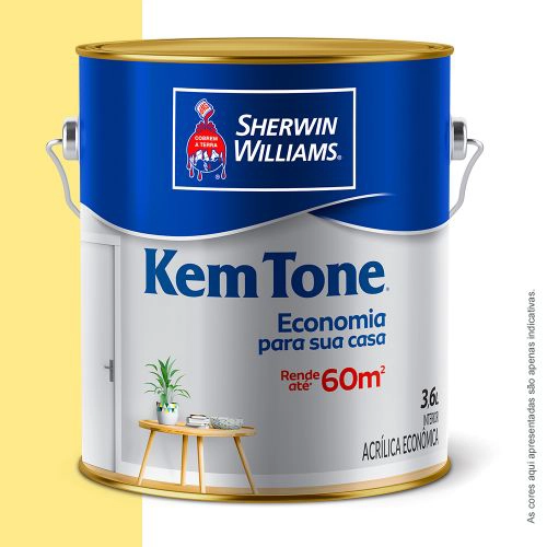 Tinta Acrílica Econômica Fosca Kem Tone Amarelo Canário 3,6 L Sherwin-Williams