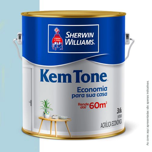 Tinta Acrílica Econômica Fosca Kem Tone Azul Céu 3,6 L Sherwin-Williams