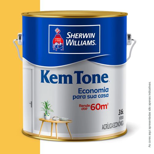 Tinta Acrílica Fosca Kem Tone Amarelo Sol 3,6 L Sherwin-Williams