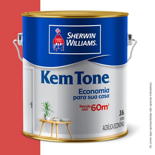 Tinta Acrílica Fosca Kem Tone Vermelho Cereja 3,6 L Sherwin-Williams