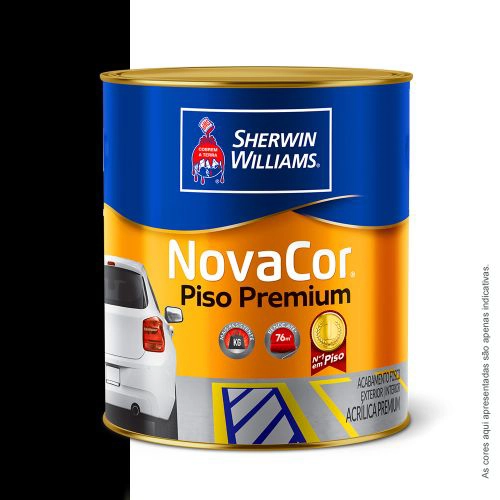 Tinta Acrílica Fosca Novacor Piso Mais Resistente Preta 900 Ml Sherwin-Williams