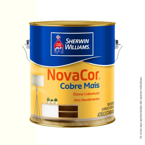 Tinta Acrílica Fosca Standard Novacor Cobre Mais Branca 3,6 L Sherwin-Williams