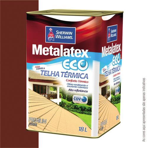 Tinta Metalatex Eco Telha Térmica Vermelho Óxido 18 L Sherwin-Williams