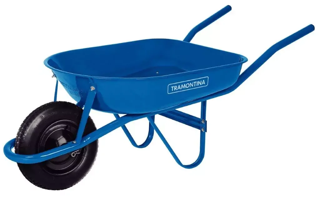 Carrinho De Mão com Caçamba Metálico Azul 50 L Tramontina