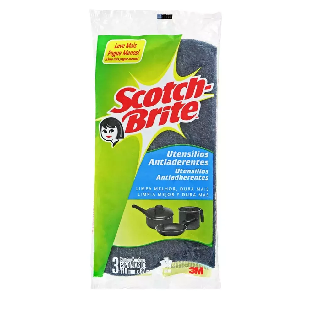 Esponja Multiuso Amarela e Verde Scothc Brite 3M