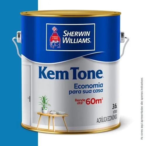 Tinta Acrílica Kem Tone Azul Oceano 3,6 L Sherwin-Williams