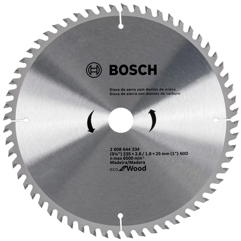 Disco De Serra Circular Para Madeira Com 60 Dentes 9.1/4" Bosch