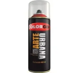 Tinta Spray Arte Urbana Vermelho Açaí 400 ml Colorgin