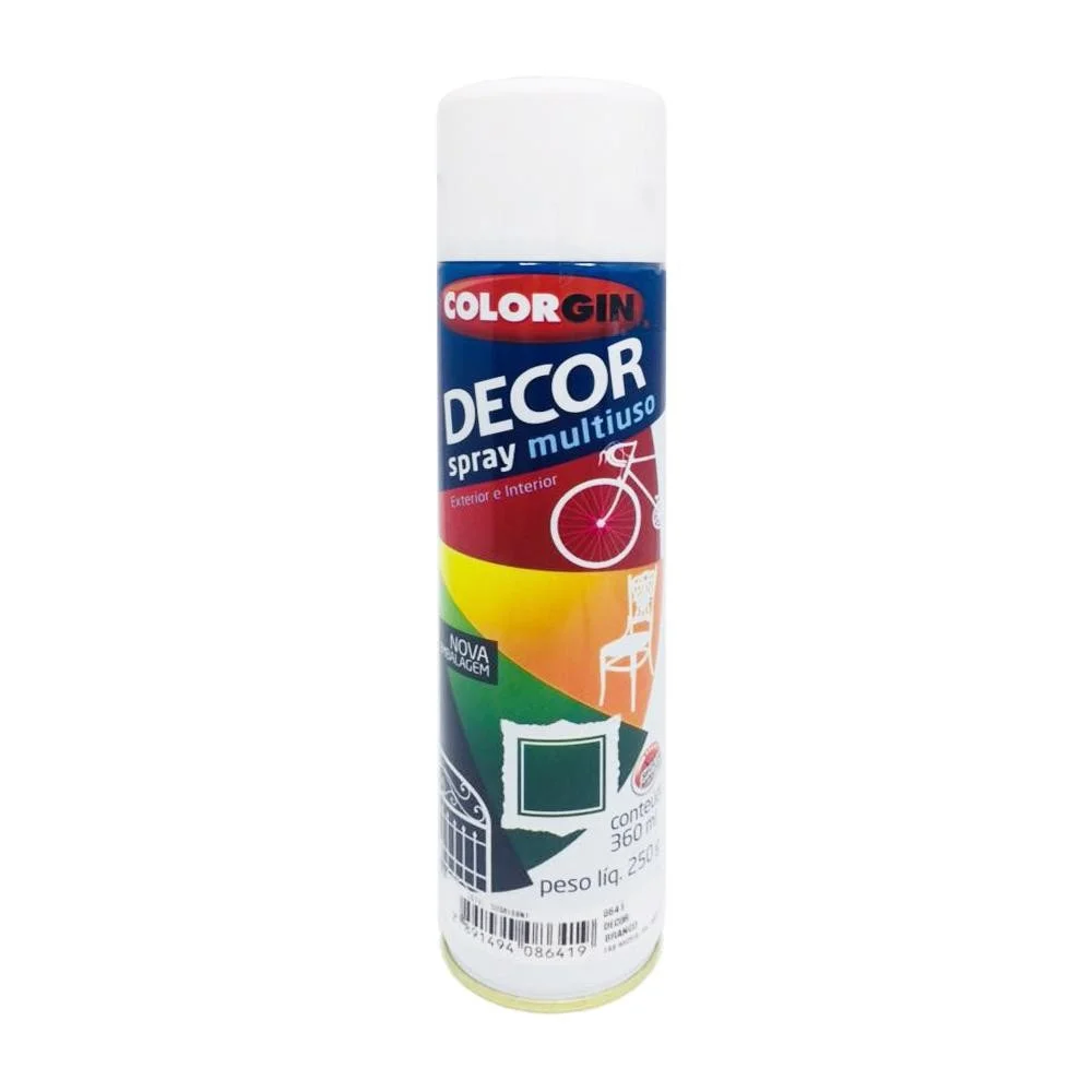 Tinta Spray Decor Branco Brilhante 360 ml Colorgin