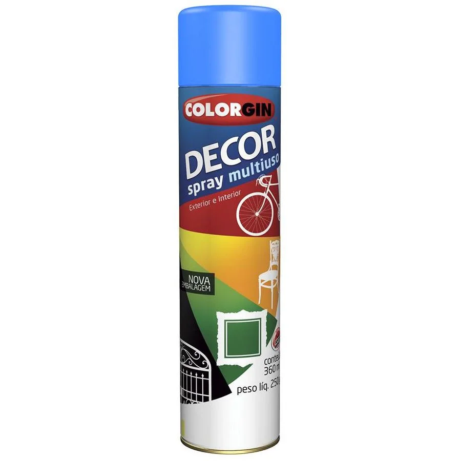 Tinta Spray Decor Azul Médio 360 ml Colorgin