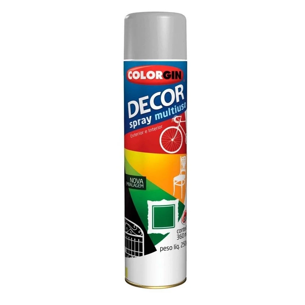 Tinta Spray Decor Cinza 360 ml Colorgin