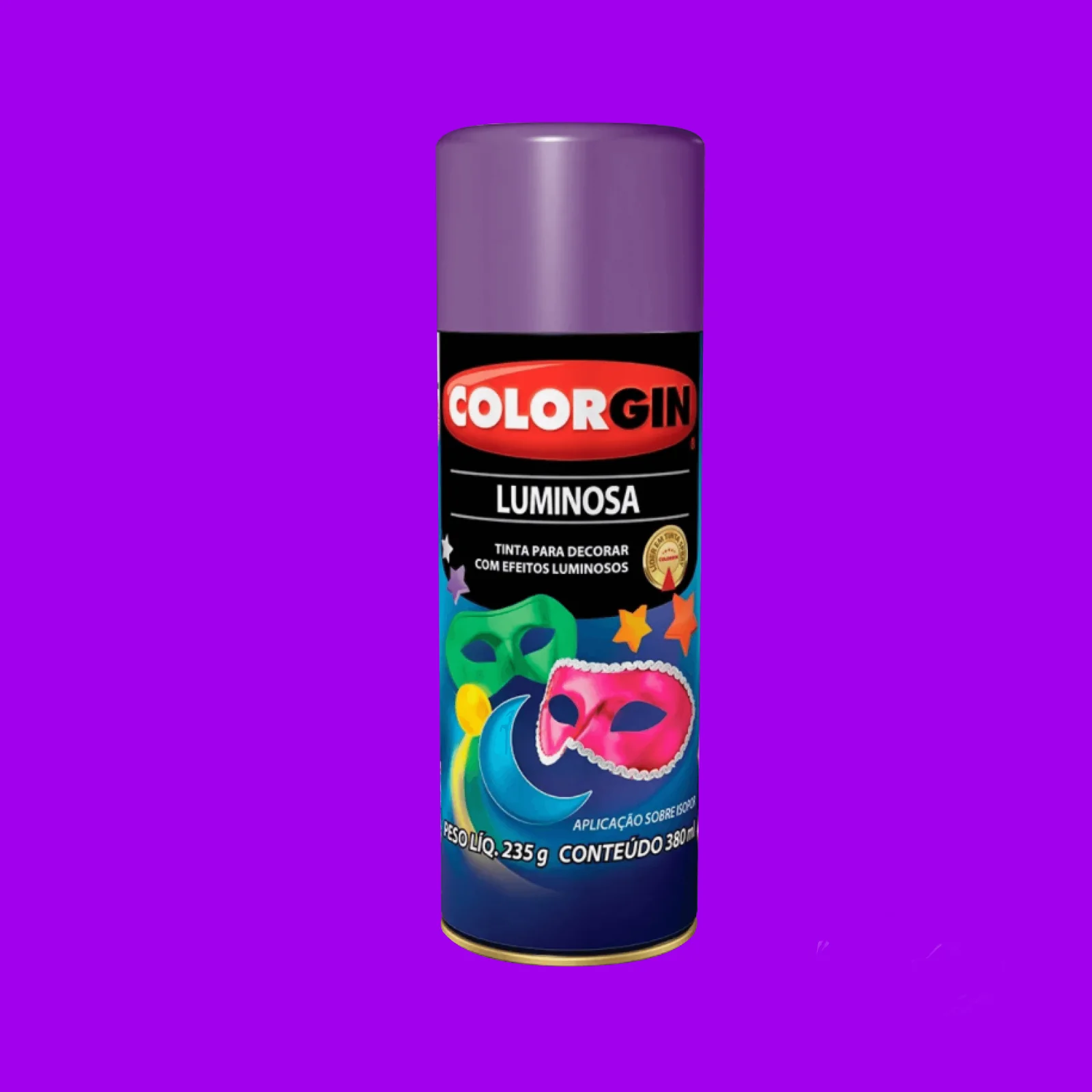 Tinta Spray Luminoso Violeta 350 ml Colorgin