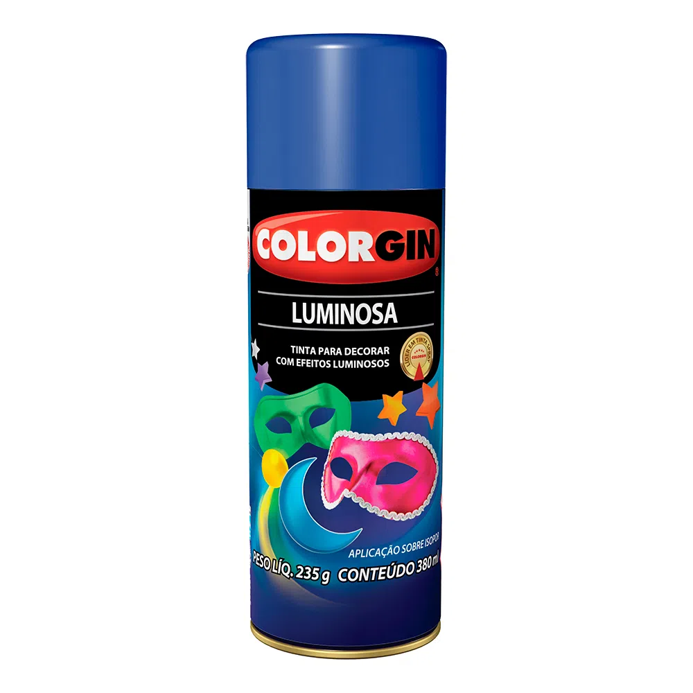 Tinta Spray Luminoso Azul 350 ml Colorgin