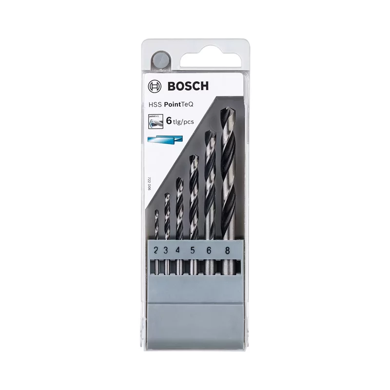 Kit de Brocas para Metal de 2 mm a 8 mm com 6 Peças Bosch