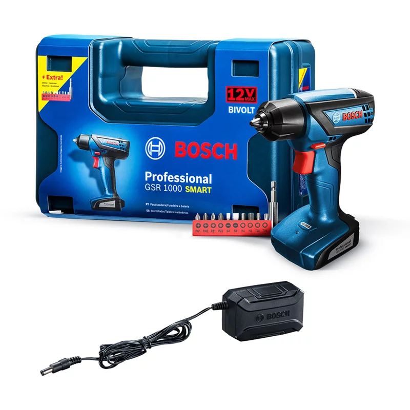 Parafusadeira e Furadeira à Bateria sem Fio Bivolt 12V Bosch