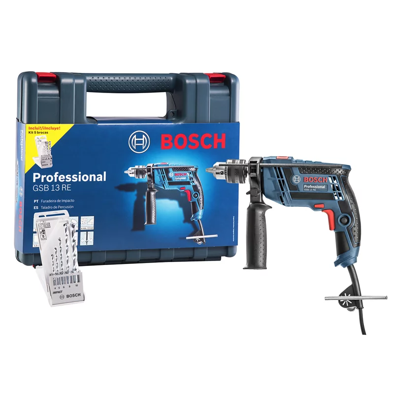 Furadeira de Impacto com Kit de 5 Brocas 1/2" 127V 650W Bosch