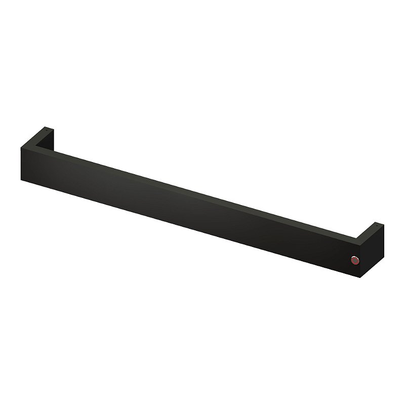 Toalheiro Térmico com Fio Oculto Jade Horizontal Preto Fosco Crismoe