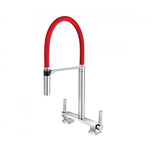 Misturador de Mesa para Cozinha Chrome/Vermelho Docol