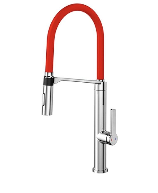 Misturador Monocomando para Cozinha Chrome / Red Docol