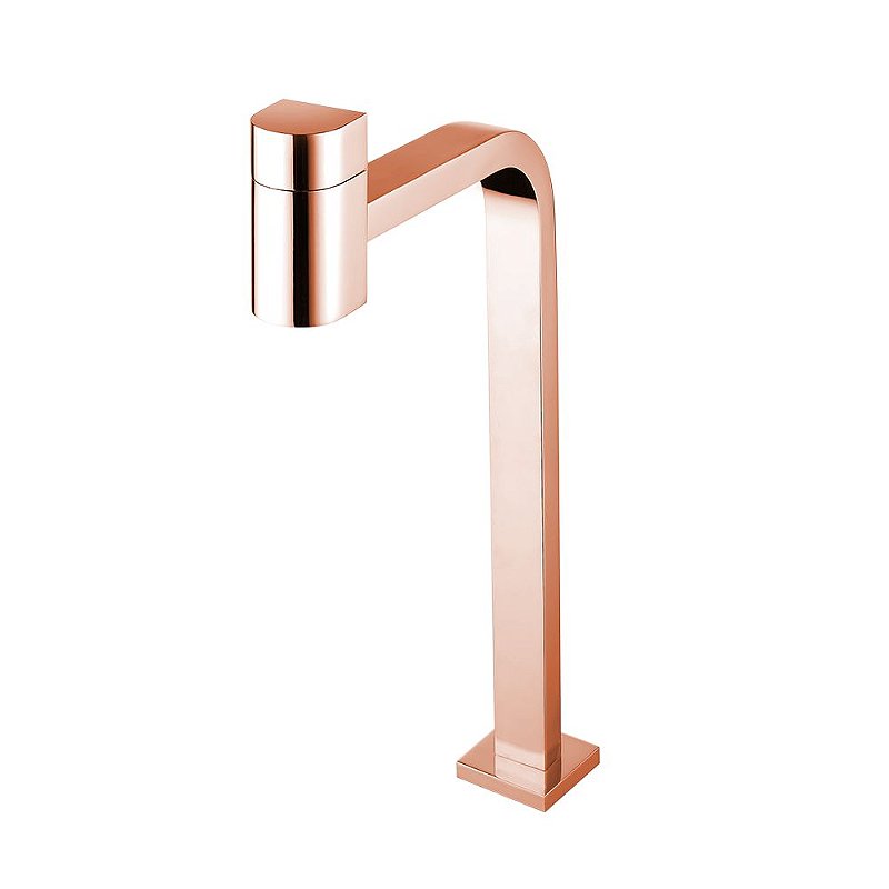 Torneira para Lavatório de Mesa Bica Alta 1195 R55 Rose Gold Lorenzetti