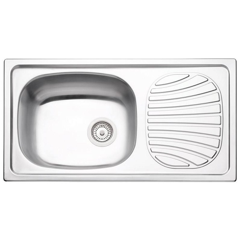 Cuba de Sobrepor em Aço Inox 78 cm x 43 cm x 15 cm com Escorredor e Válvula Tramontina