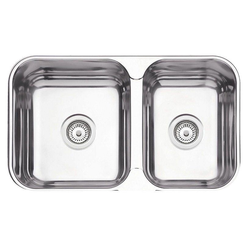 Cuba Dupla Inox Polido 69 cm x 40 cm x 14 cm 4.1/2" Tramontina