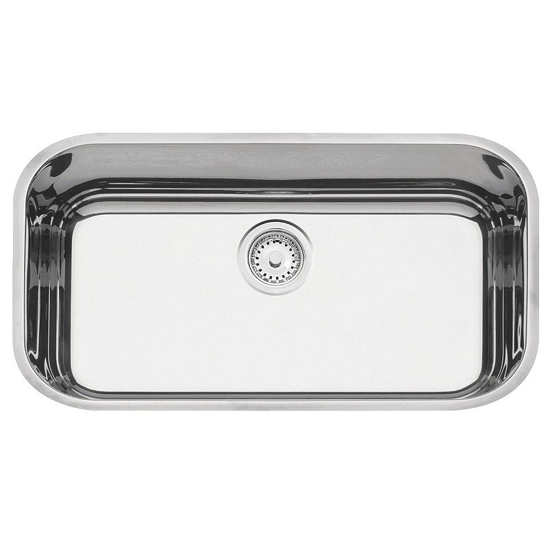 Cuba Inox Retangular 56 cm x 34 cm x 14 cm Polido 3.1/2" Tramontina