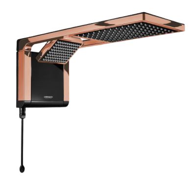 Ducha Acqua Duo Ultra Eletrônico Black/Rose Gold 5500W 127V Lorenzetti