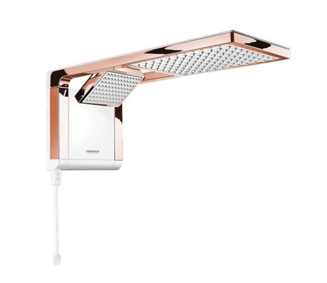 Ducha Acqua Duo Ultra Eletrônico Branco/Rose Gold 5500W 127V Lorenzetti