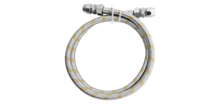 Kit para Instalação de Gás Flexivel 1,2 m 1/2''(F) x 3/8 180303 Blukit