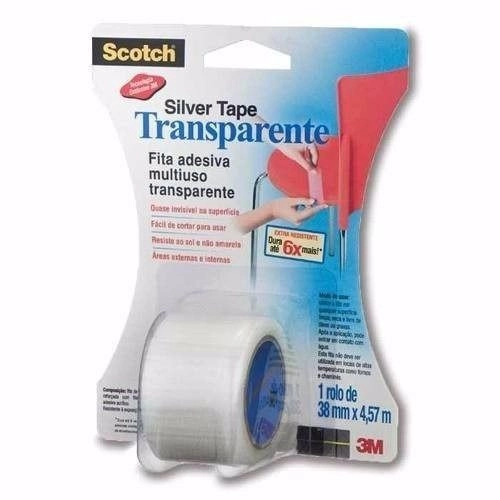 Fita Silver Tape Transparente 38 Mm X 4,57 M 3M