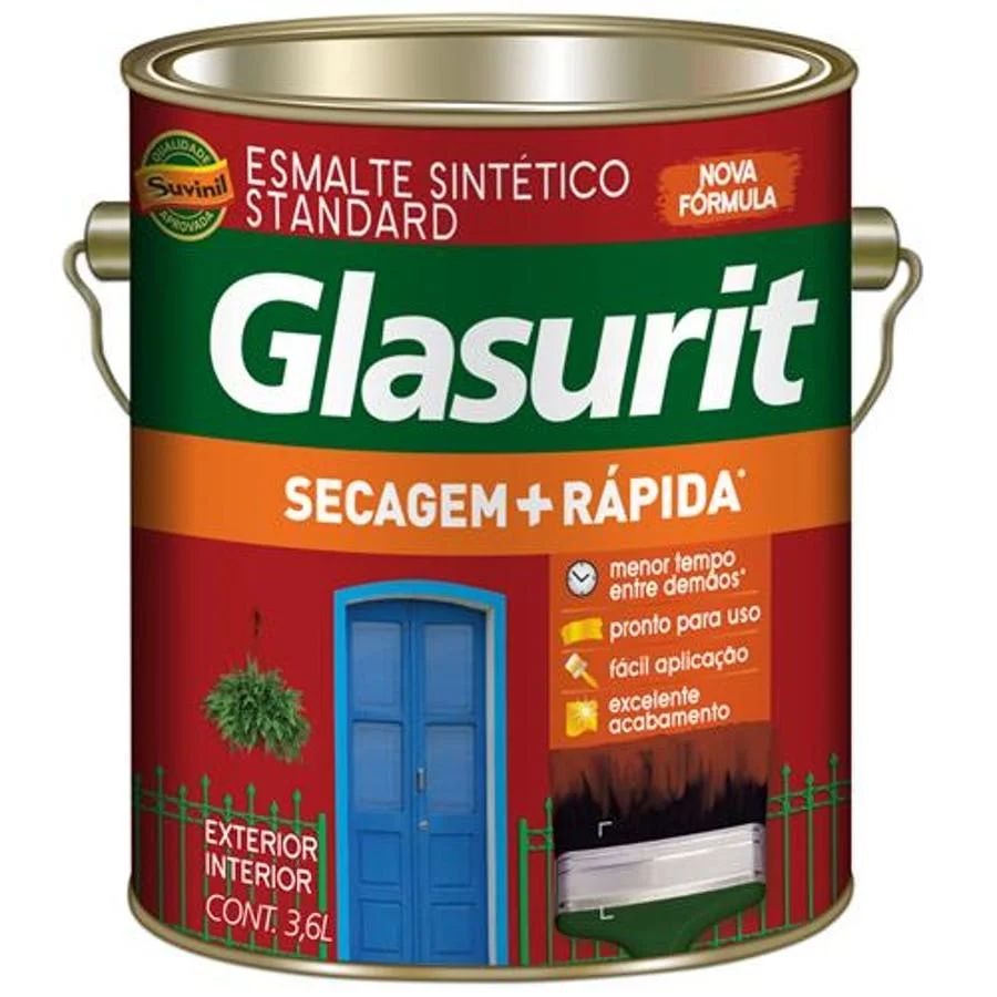 Esmalte Secagem + Rápida Branco Fosco 3,6 L Glasurit