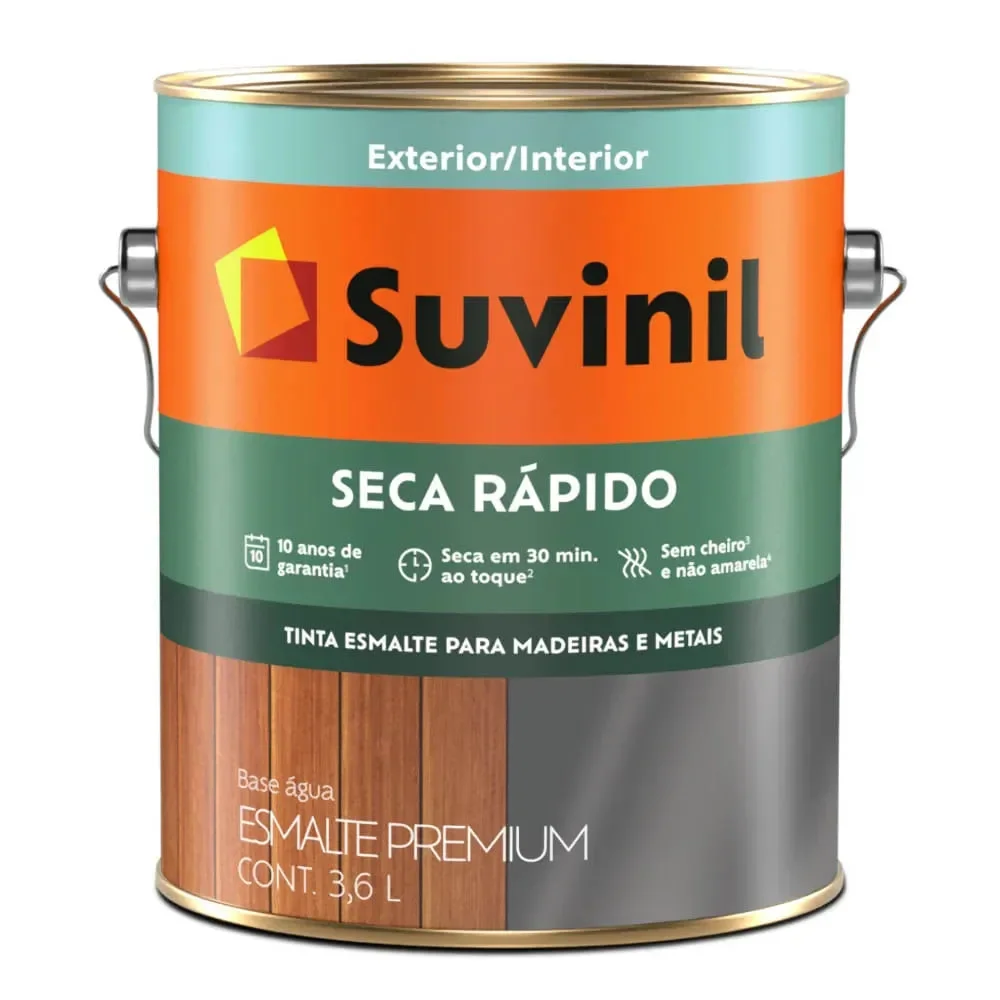 Tinta Esmalte Seca Rápido Brilhante Base A2 3,6 L Suvinil