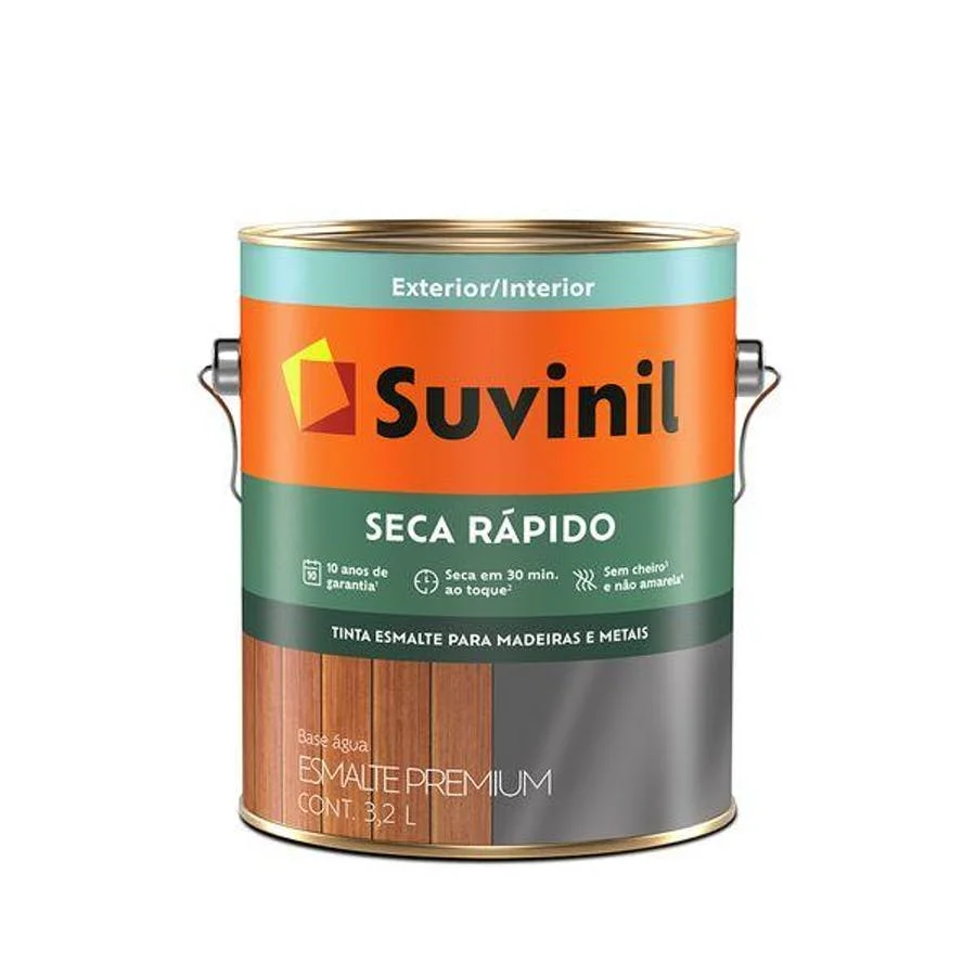 Tinta Esmalte Seca Rápido Brilhante Base B2 3,2 L Suvinil