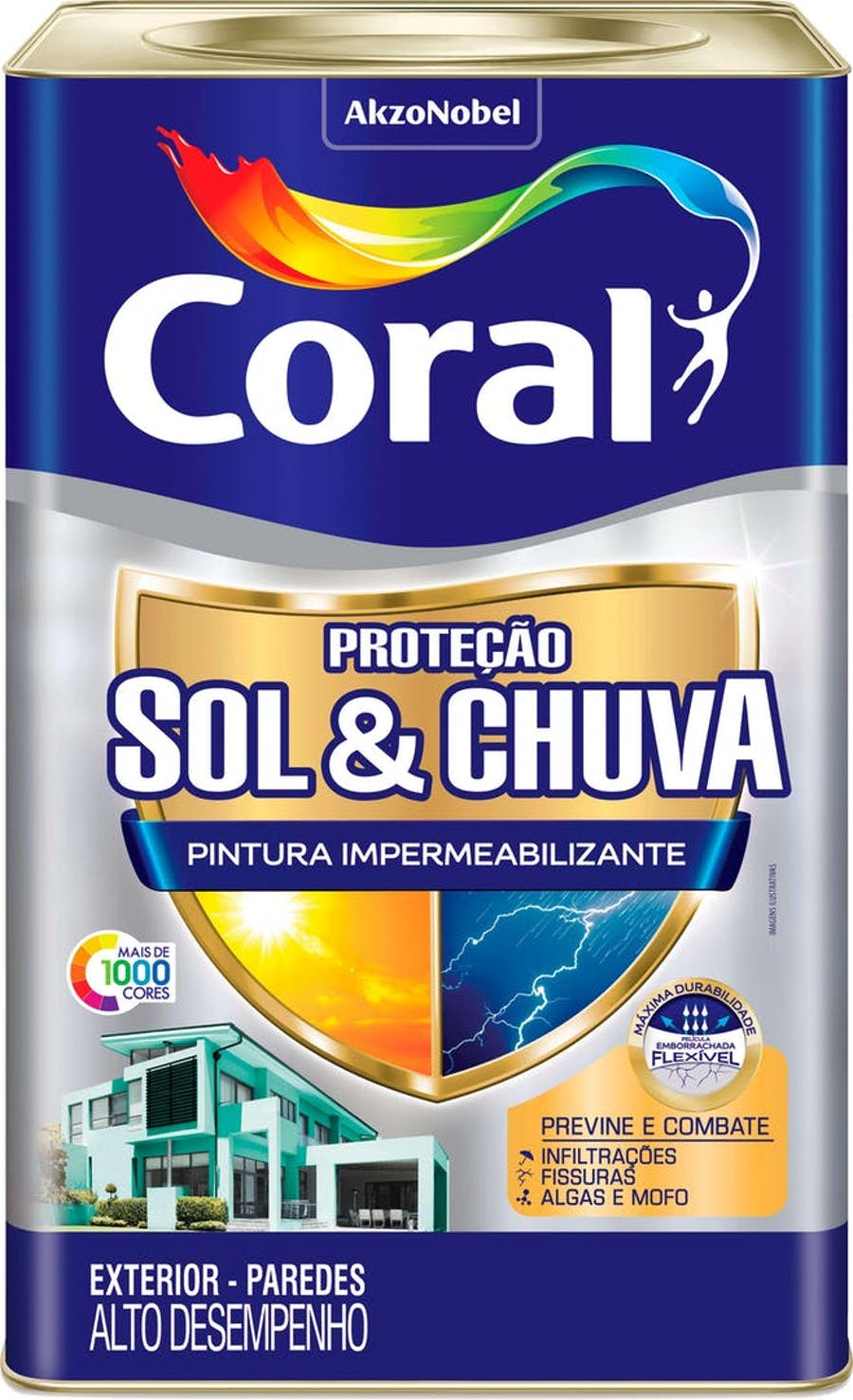 Tinta Impermeabilizante Sol & Chuva Branca 18 L