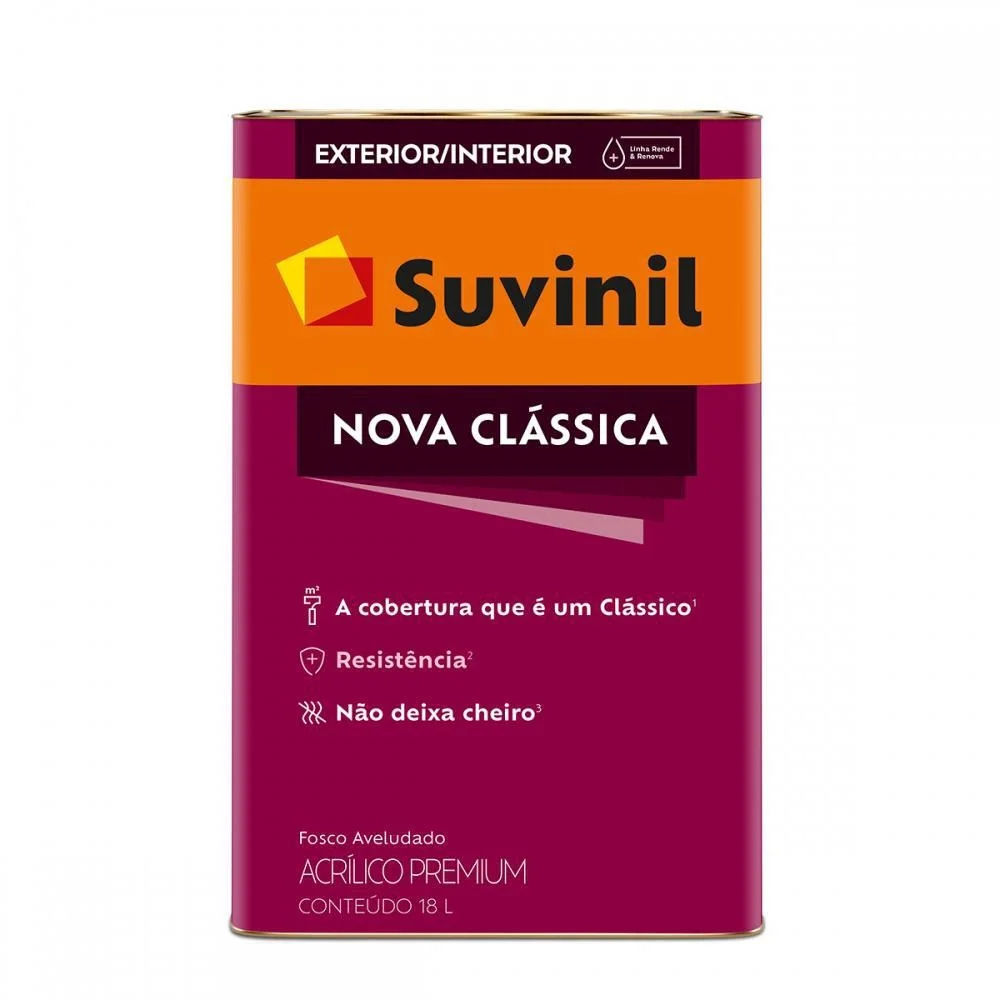 Tinta Acrílica Nova Clássica Fosco Branco Neve 18 L Suvinil