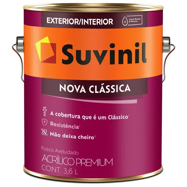 Tinta Acrílica Nova Clássica Fosco Gelo 3,6 L Suvinil