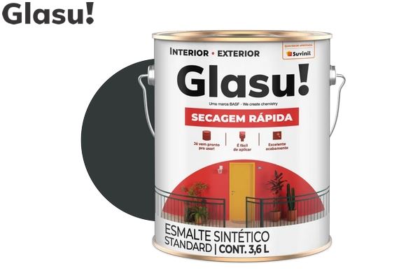 Esmalte Glasurit Fosco Preto 3,6 L Suvinil