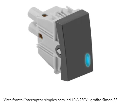 Conjunto Carregador USB 2.1A e Tomada 10A 250V Simon 19 Simon