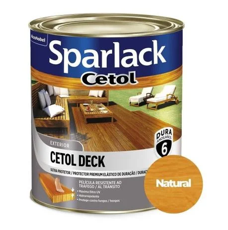 Verniz Cetol Deck Premium Alto Desempenho Brilhante Natural 900 ml Coral