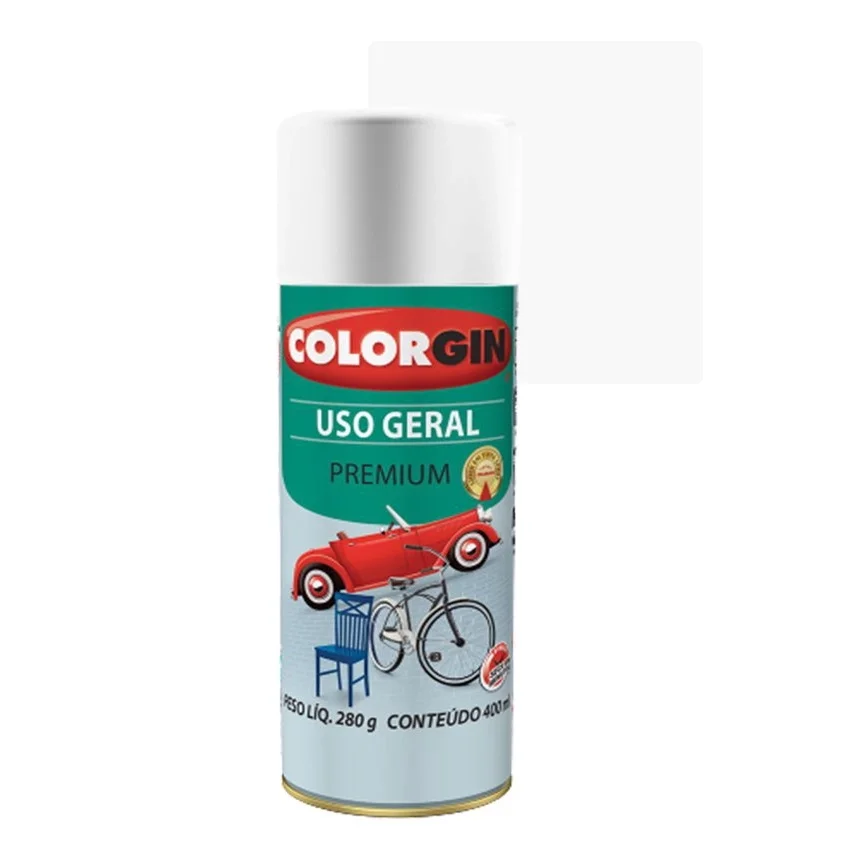 Tinta Spray Colorgin Uso Geral Branco 400ml Colorgin