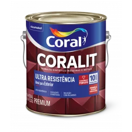 Tinta Esmalte Sintético Premium Brilhante Coralit Tradicional Branco 3,6 l Coral