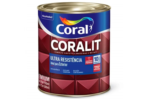 Tinta Esmalte Coralit Fosco Preto 900 ml Coral