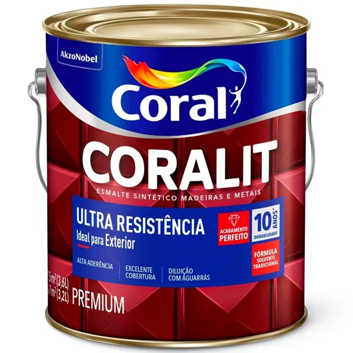 Tinta Esmalte Coralit Fosco Preto 3,6 l Coral